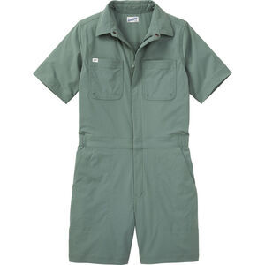 Duluth Heirloom Gardening 7" Short Coveralls Green Zip Up Pockets S NWOT Romper